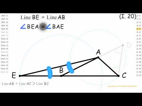 (I.20) Triangle Inequality, Euclid's Proof