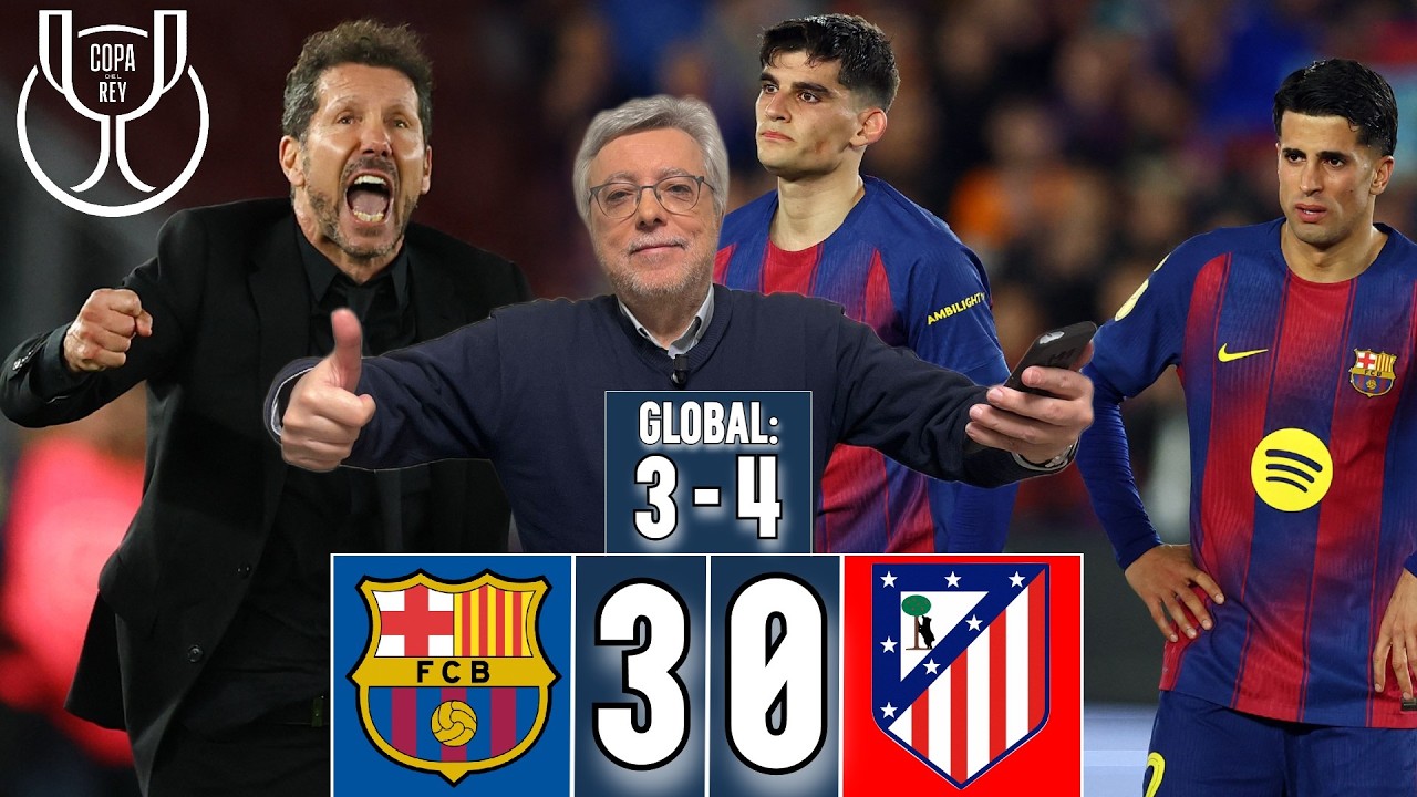💥 ¡El BARÇA se AHOGA en la ORILLA de las SEMIS! | Resumen Barça 3-0 Atleti | Chiringuito Inside