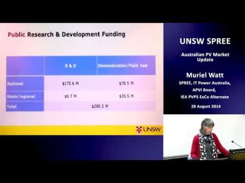 UNSW SPREE 201408-28 Muriel Watt - Australian PV Market Update