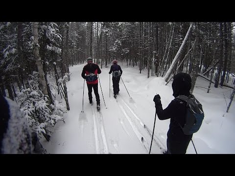 Cross Country Skiing on Maine Huts & Trails Day 1