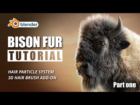 3D Hair Brush Tutorial - Practical Tutorial on Particle Hair - Bison Hair Direction