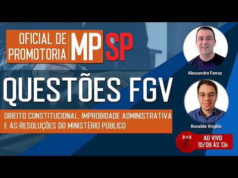 🔴 Oficial de Promotoria MPSP 2022 | Resolução de Questões FGV e Inéditas | Ministério Público