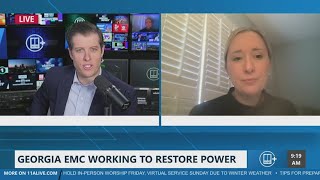 Georgia EMC working to restore power after weekend winter storm