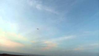 preview picture of video 'RC FMS / Airfield 1400 P51D Mustang - hand launch, St Agnes Head Cornwall 01/11/11'