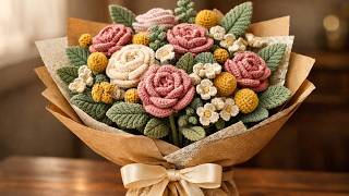 Who would have thought this crocheted flower has something hidden inside #gift #crochet flower