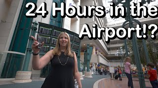 24 hours in the MCO Orlando airport and Hyatt Regency ...with Two In Tow Vlog 47