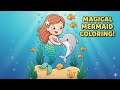 Cute Mermaid Dolphin How To Color For Kids Beginners