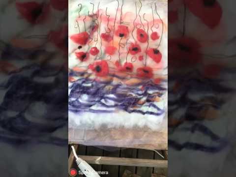 Felt Making: Wet Felting Demonstration (Field of Poppies by Olivia Dyer)