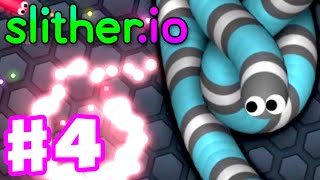Slither.io - Gameplay Part 4 - ZOOM with SlitherPlus Mods! Biggest Snake: 39,000!