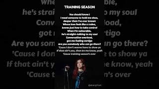 Training Season | Dua Lipa | Lyrics | #dualipa #trainingseason