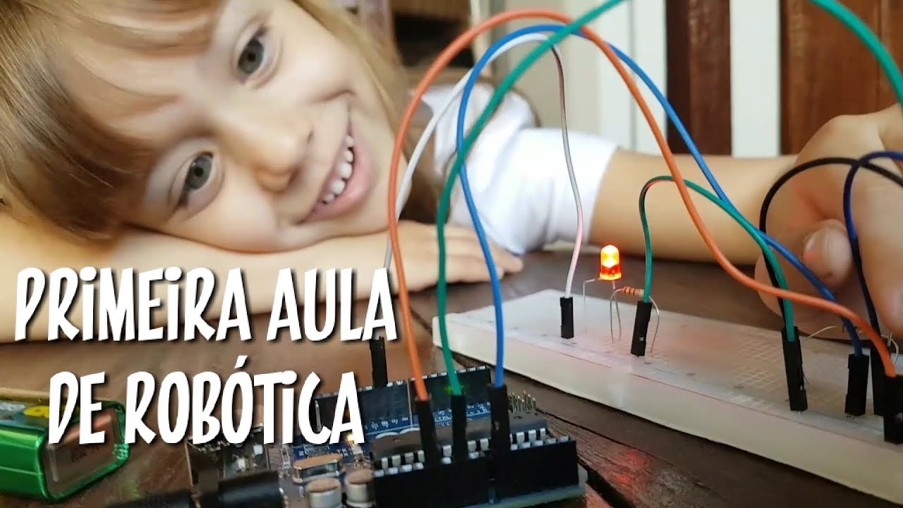 Robótica para crianças. Primeira aula de robótica.