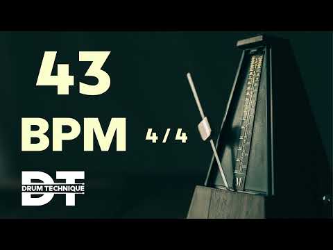 43 BPM ONLINE METRONOME 4/4 cowbell sound #meditation #relaxing #study