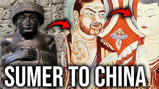 Why do Sumerians and Chinese use black headed people in the exact same way