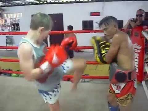 13 year old Josh Torrens, IFMA Junior Silver Medalist 2014 on pads...