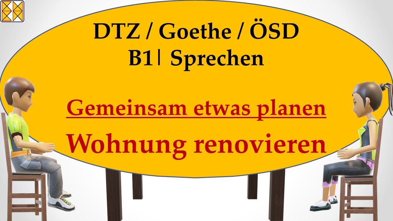 B1 / Goethe / ÖSD / DTZ | Sprechen 3 | planen | Ihre Wohnung renovieren