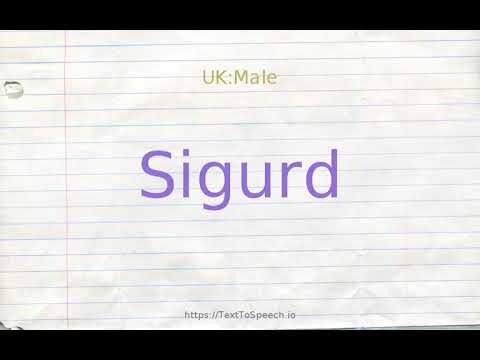 How to pronounce sigurd
