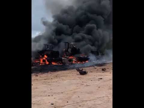 Polícia Federal e IBama destrói maquinários pesados usados em Garimpos em Cachoeira do Piriá