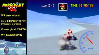 MK64 - former world record on Frappe Snowland - 2'00''45* (NTSC: 1'40''17)