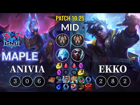 LNG Maple Anivia vs Ekko Mid - KR Patch 10.25