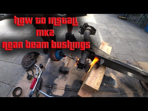 How to install VW MK2 Rear Beam Bushings Season5 EP32