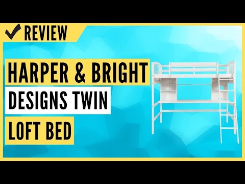 Harper & Bright Designs Twin Loft Bed with Desk