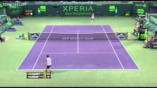 Richard Gasquet hits a 103 mph backhand winner (2013 Sony Open)