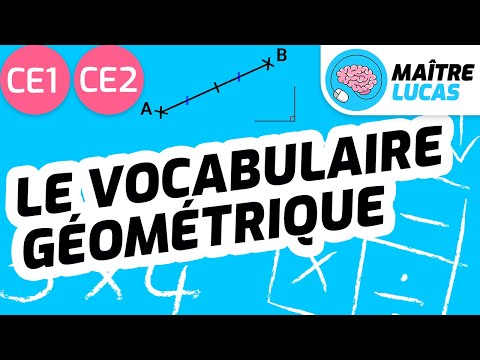 Vocabulaire géométrique CE1 - CE2 - Cycle 2 - Géométrie - Mathématiques - Maths