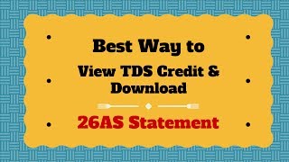 preview picture of video '26AS Statement- : Easiest Way to View TDS Credit & Download It !'