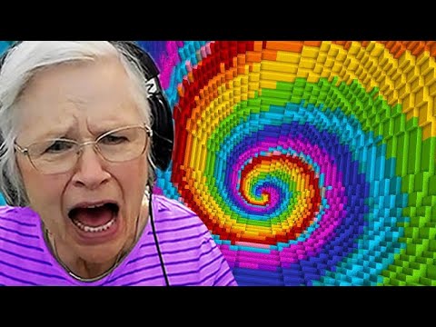 I Put My Grandma in a IMPOSSIBLE Minecraft Dropper