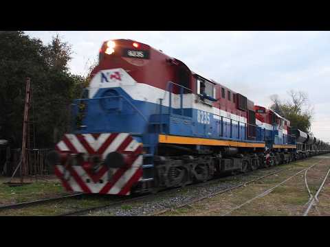[4K] Tren cargado de NCA con destino a Rosario pasando por Marcos Juárez al atardecer!!!!!!