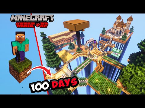 100 Days In One Block Hardcore Minecraft & Earn | Hindi