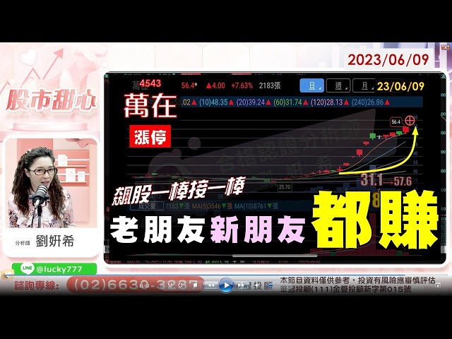 06/09【甜心盤後影音】飆股一棒接一棒　老朋友新朋友通通都是賺！