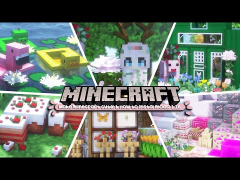 how to make your minecraft cute & aesthetic + how to install mods and resourcepacks, java edition