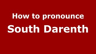 How to pronounce South Darenth