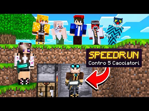 SPEEDRUN CON LE ARMI CONTRO 2 CACCIATORI SU MINECRAFT!!