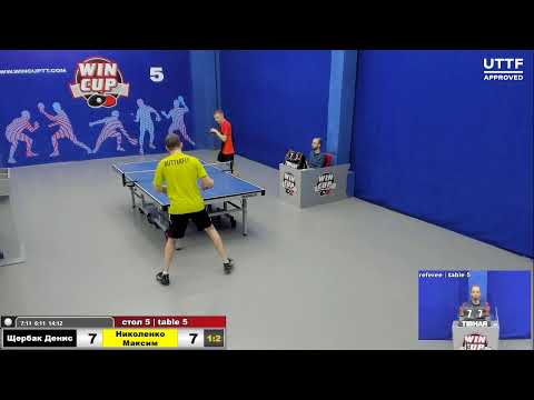 20:30 Щербак Денис 1-3 Николенко Максим      стол 5 ЮГ-3  13.02.21