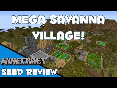 Exploring Epic Mega Savannah Village - Minecraft Seed