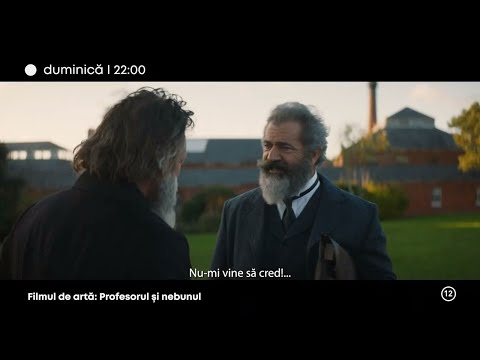 Profesorul şi nebunul, cu Mel Gibson şi Sean Penn, la TVR2