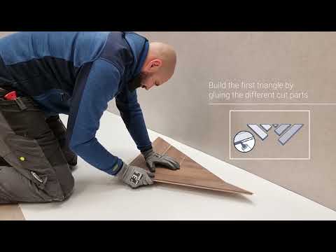 Watch out how installing Tarkett Laminate Herringbone flooring