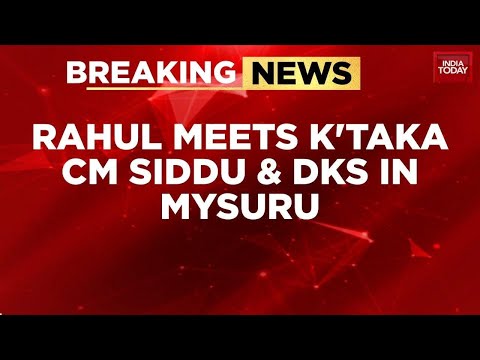 Rahul Gandhi Meets CM Siddaramaiah And DK Shivakumar In Mysuru Amid Karnataka Power Tussle Buzz