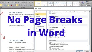 No Page Breaks in Microsoft Word Solved