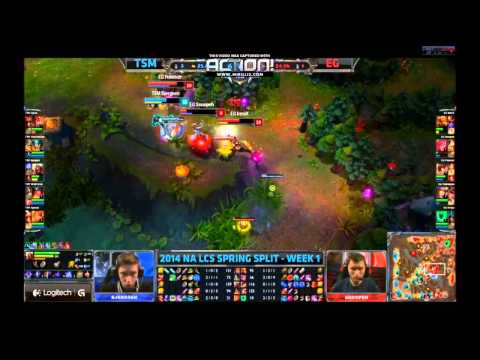 Amazing TSM Bjergsen plays vs EG! [NA LCS 2014]