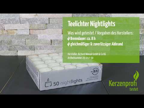 Wie lange brennen die Teelichter Nightlights von Wenzel Kerzen – der Kerzenprofi testet