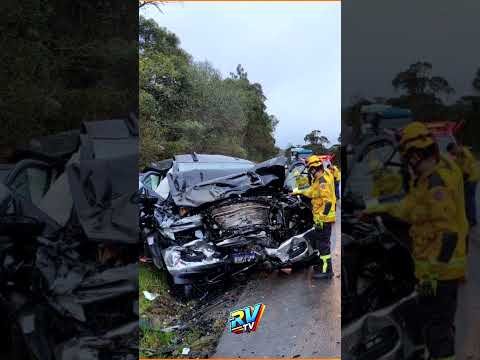 Motorista de Dodge Ram MORRE em grave acidente na BR-470 em em São Cristóvão do Sul em SC