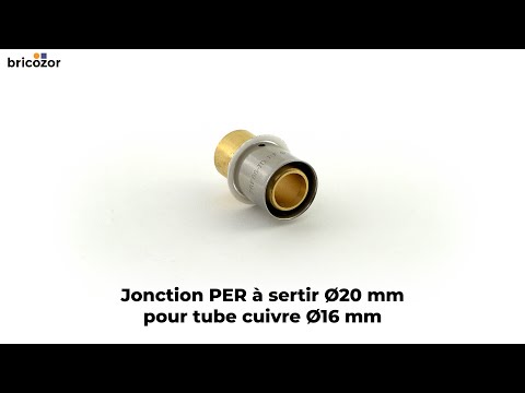 Jonction PER à sertir pour raccordement sur tube cuivre BRICOZOR