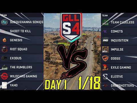 GLL PUBG Season 4 Regional Finals Day 1 NA - 1of18 | FULL MATCH