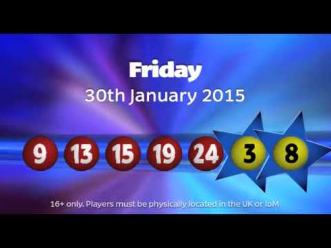 The National Lottery Friday ‘EuroMillions’ draw results from 30th January 2015