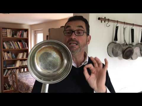 Clean burnt pot or pan with only bleach, cleaning...