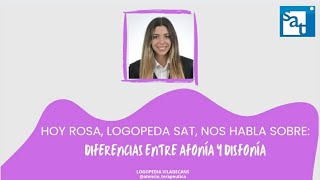 Diferencias entre afonía y disfonía - Rosa Ruíz Alonso
