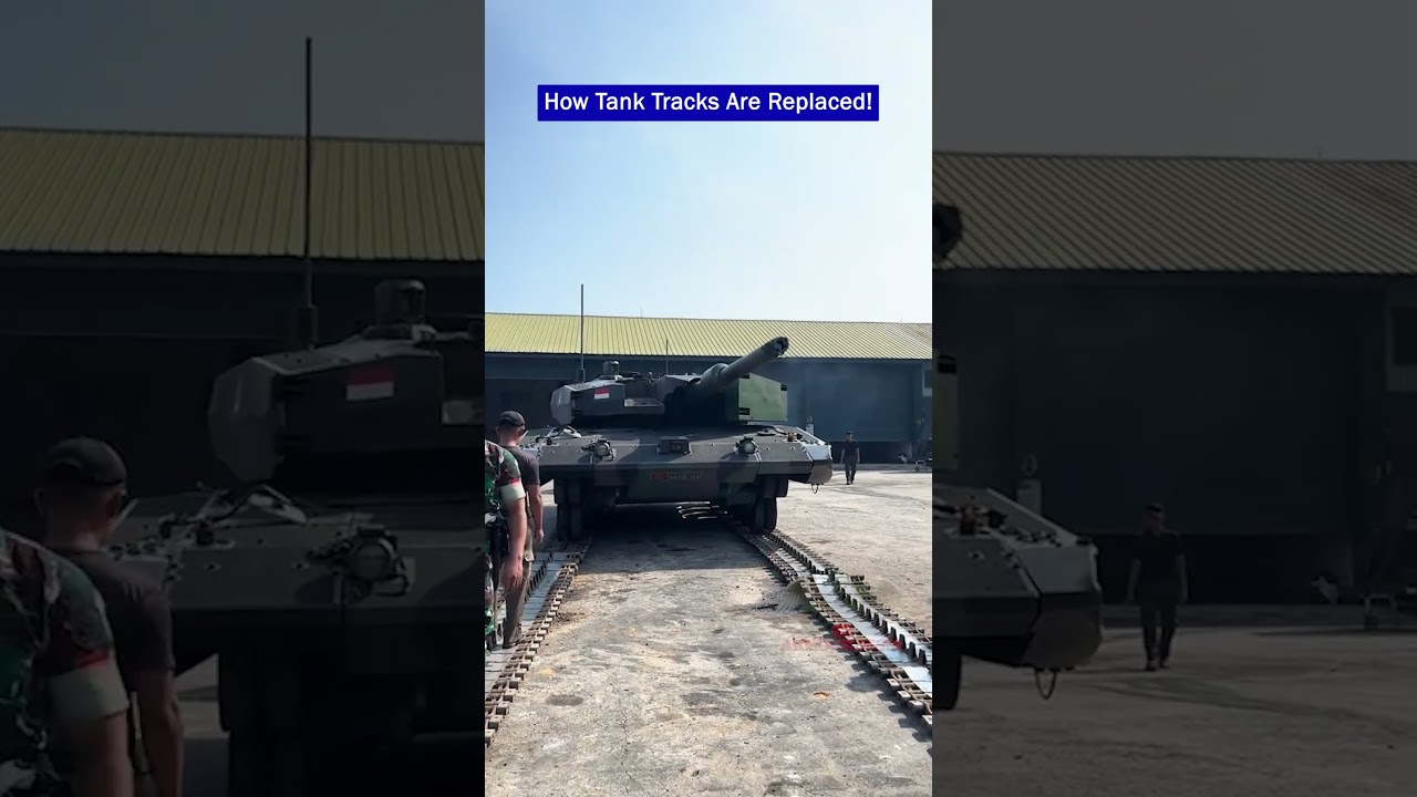 How Leopard 2RI Tank Tracks Are Replaced!